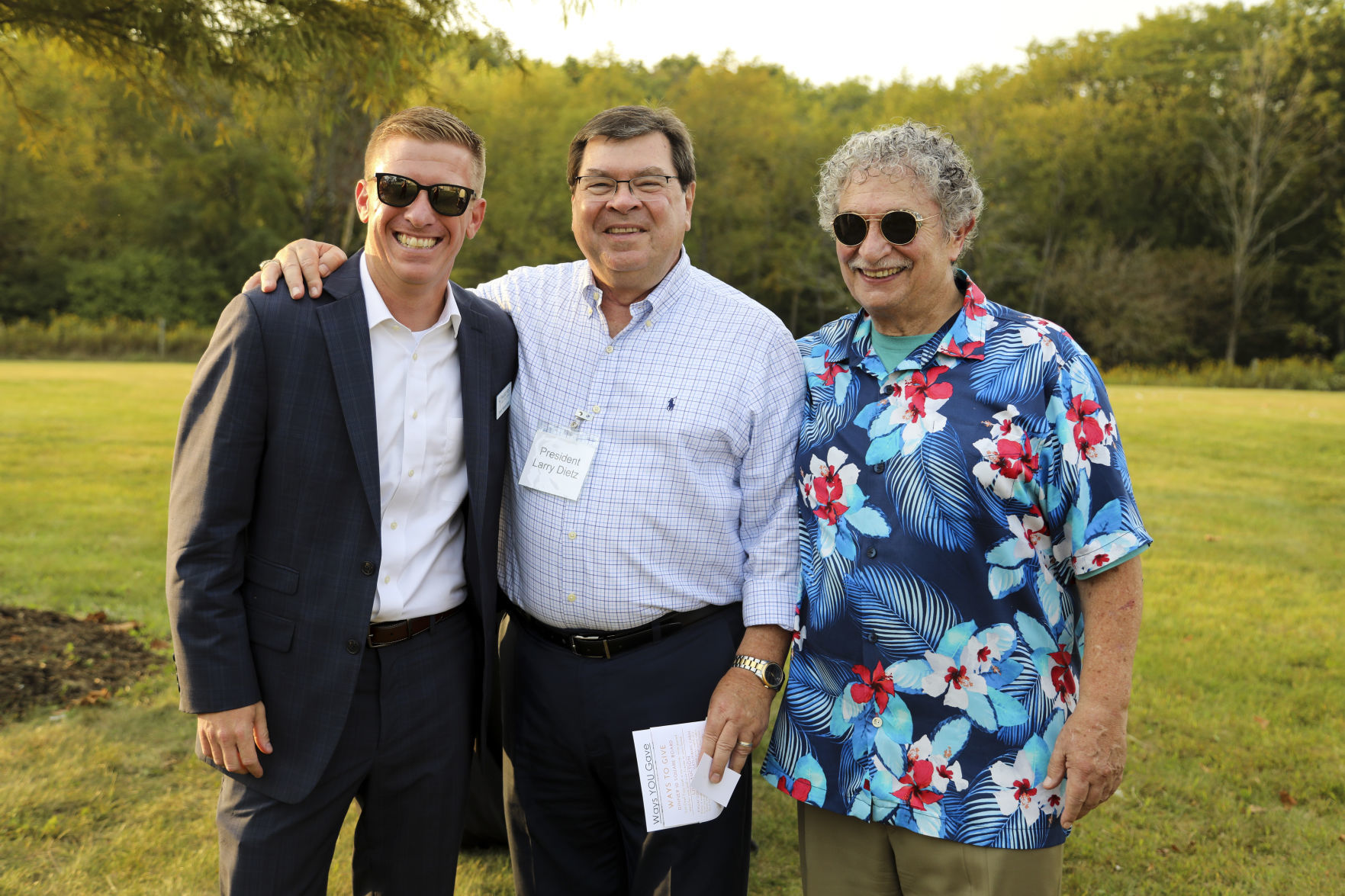 Brian Wipperman, CEO of Marcfirst, ISU President Larry Dietz, Jim Grossman